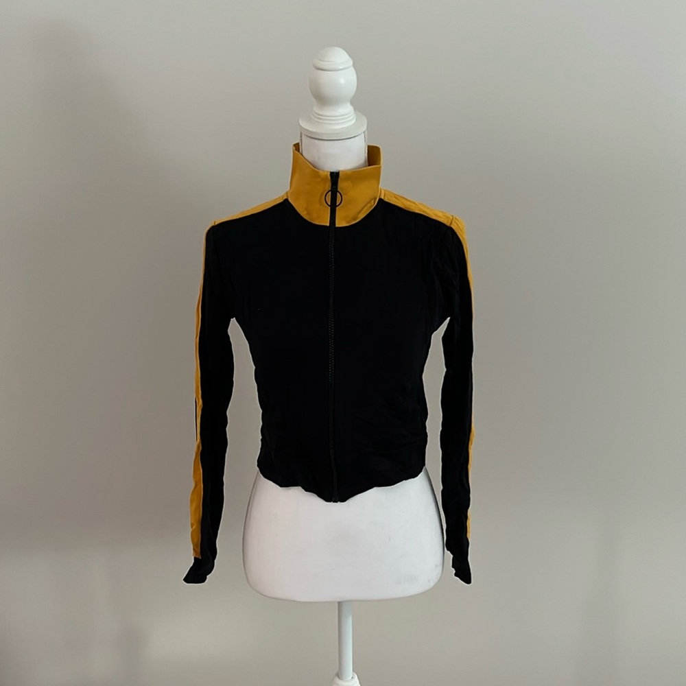Forever 21 black with yellow stripe jacket
